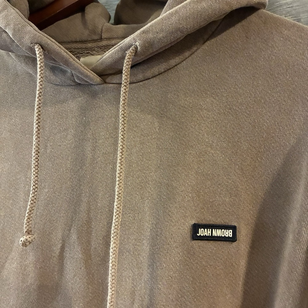 Joah Brown One Size Brown Hoodie Sweatshirt Oversized - Picture 4 of 7